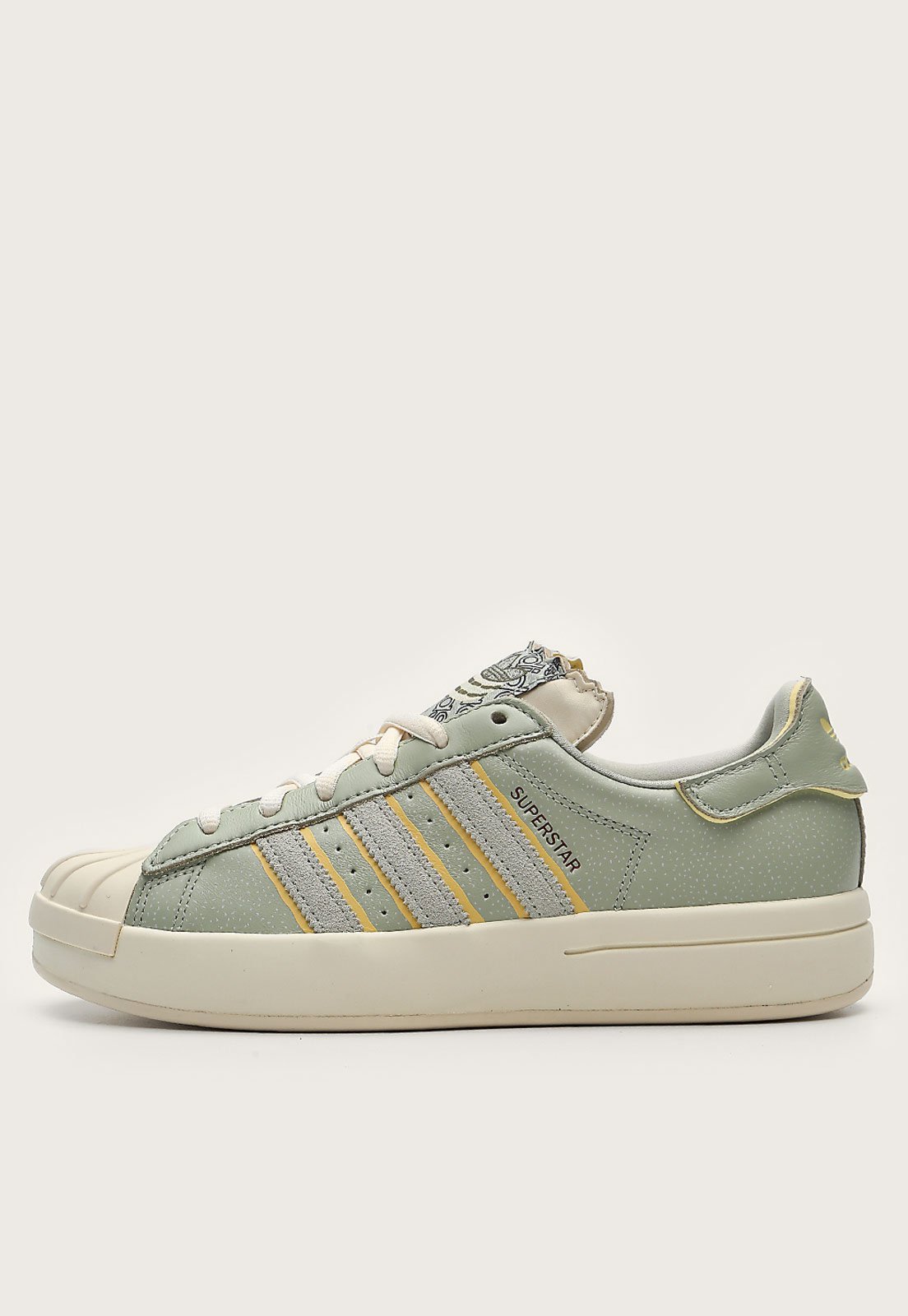 Tênis Adidas Superstar HER Vegan Feminino - Bege/Verde