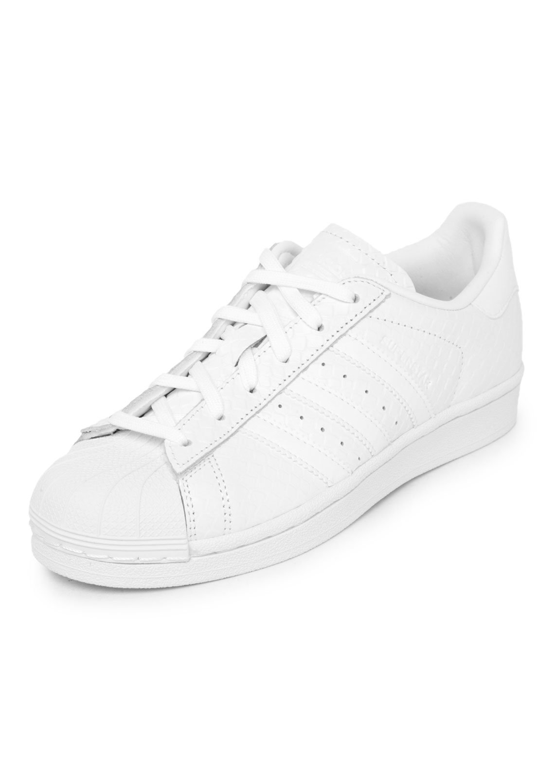 tênis couro adidas originals superstar branco