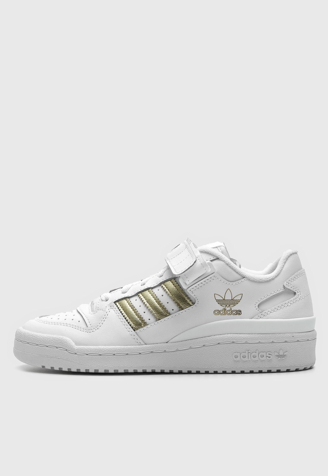 tenis adidas branco dourado