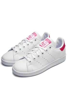 stan smith branco e rosa