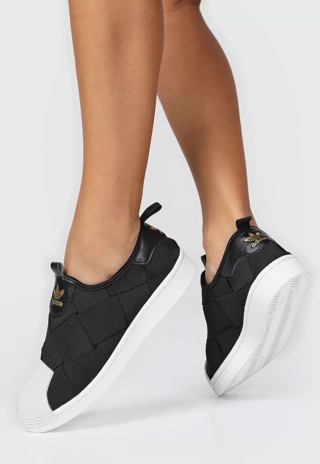 Tênis Slip On Feminino Adidas Superstar W Preto Adidas na Carroussel Kids