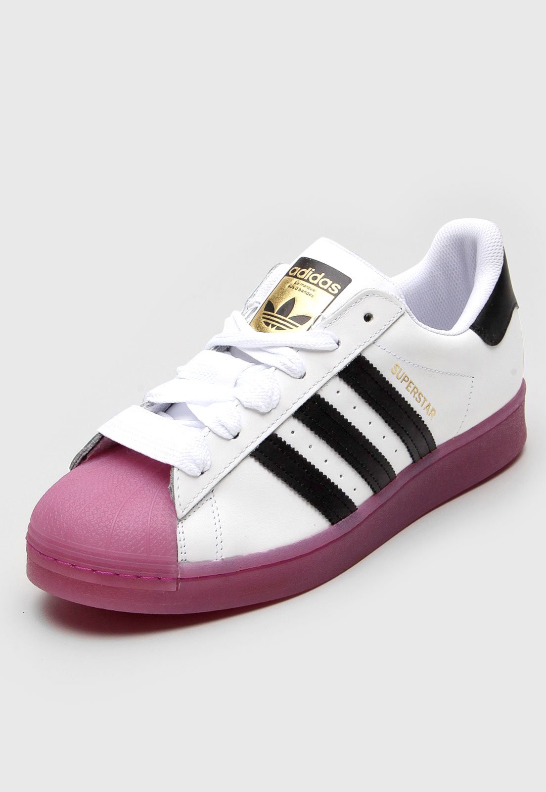 Adidas Superstar Feminino: Branco, Preto, Rosa