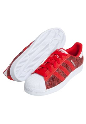 tenis adidas feminino superstar vermelho