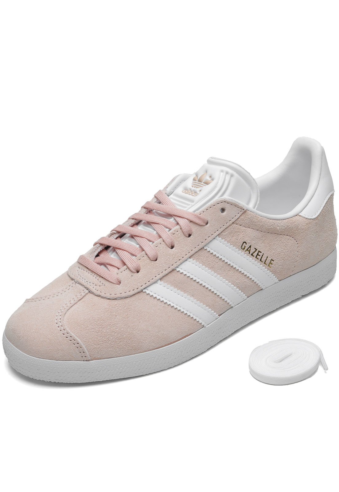 T nis Couro adidas Originals Gazelle Rosa Compre Agora Dafiti