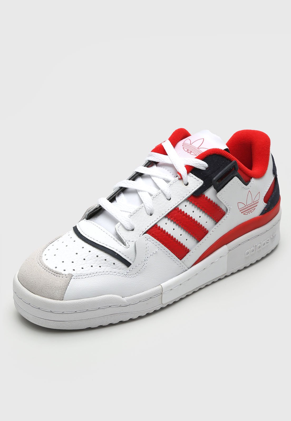 T nis adidas Originals Forum Exhibit Low Branco Vermelho Compre