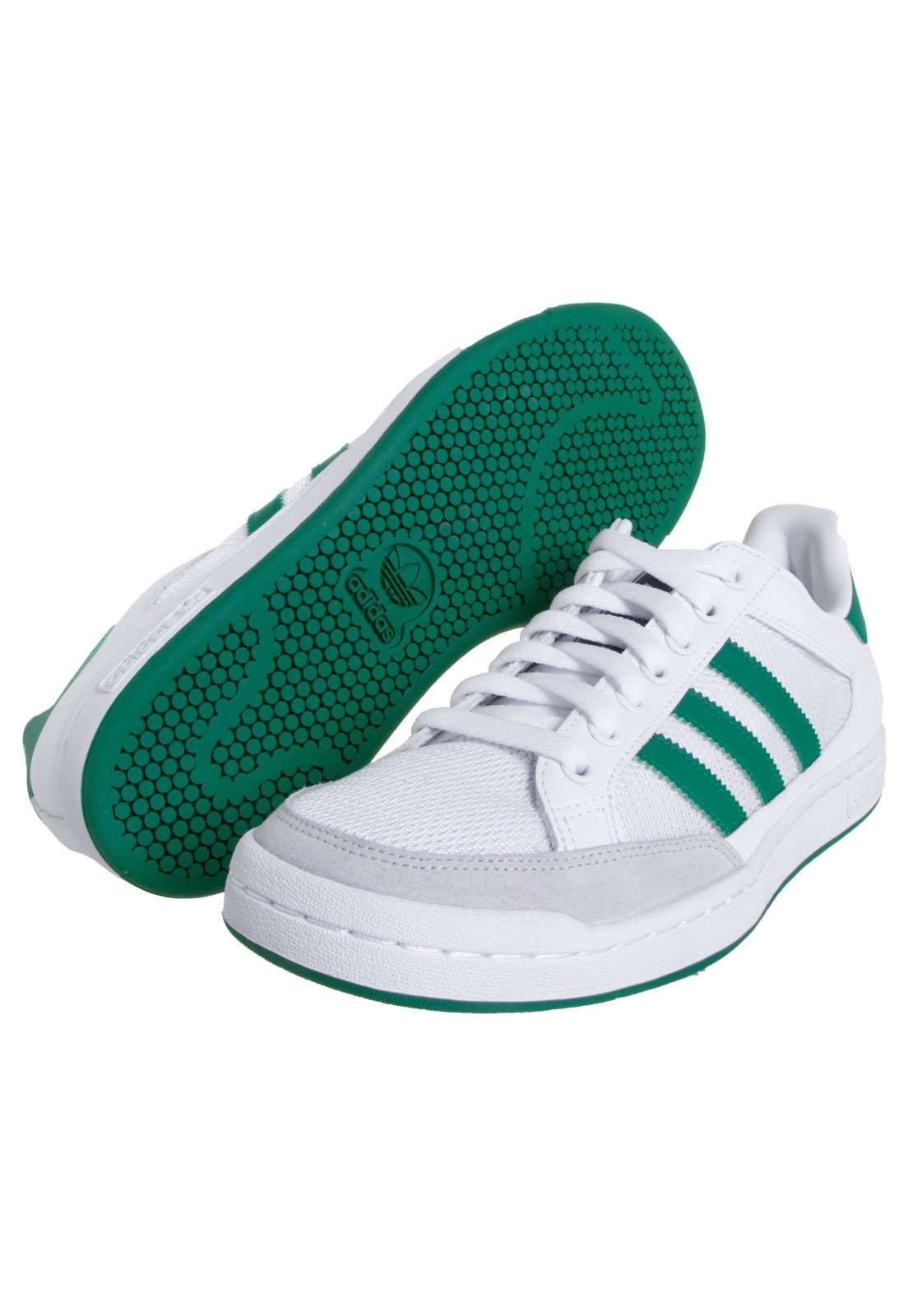 Tênis adidas store branco com verde