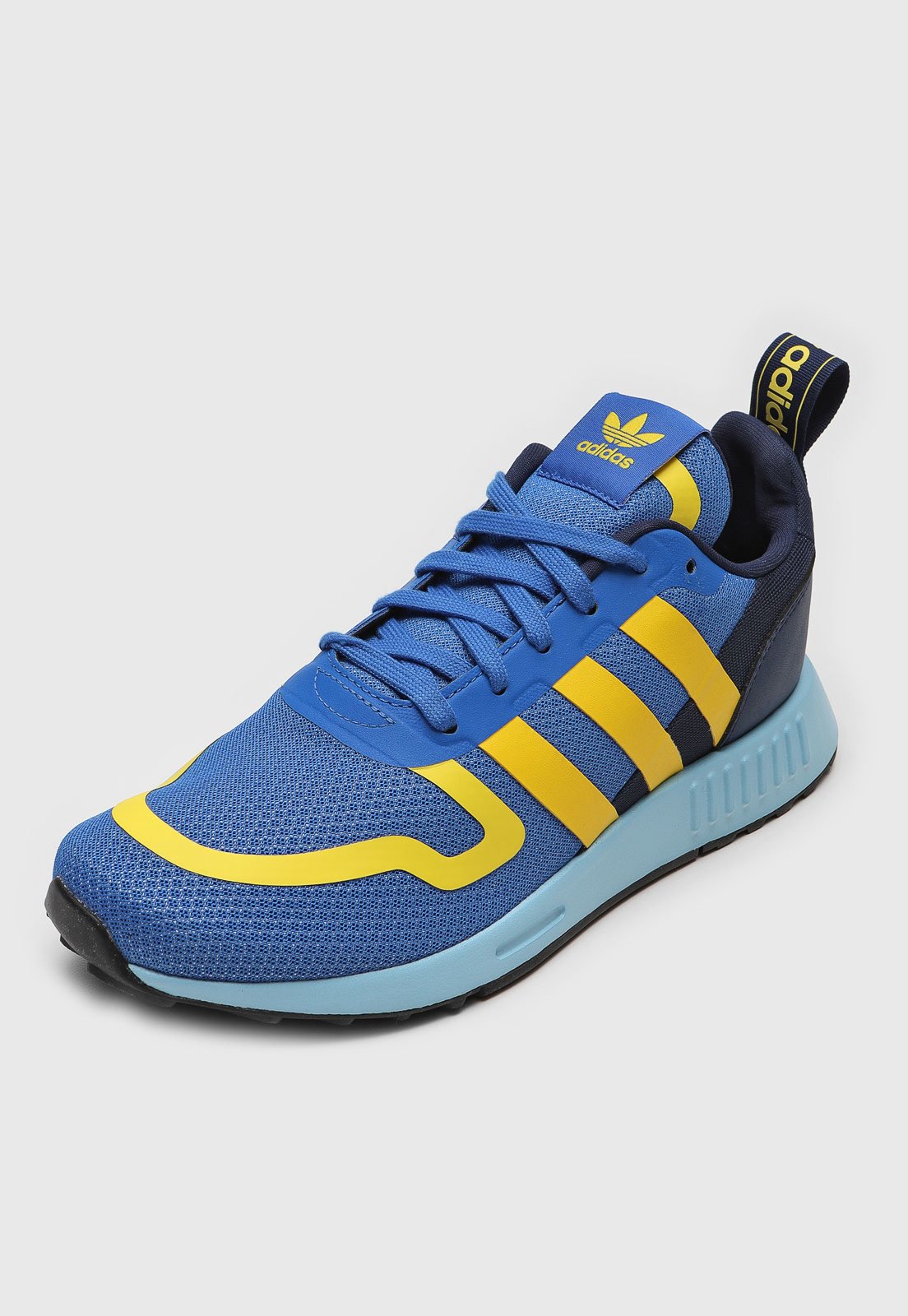 Tenis adidas azul sales e amarelo