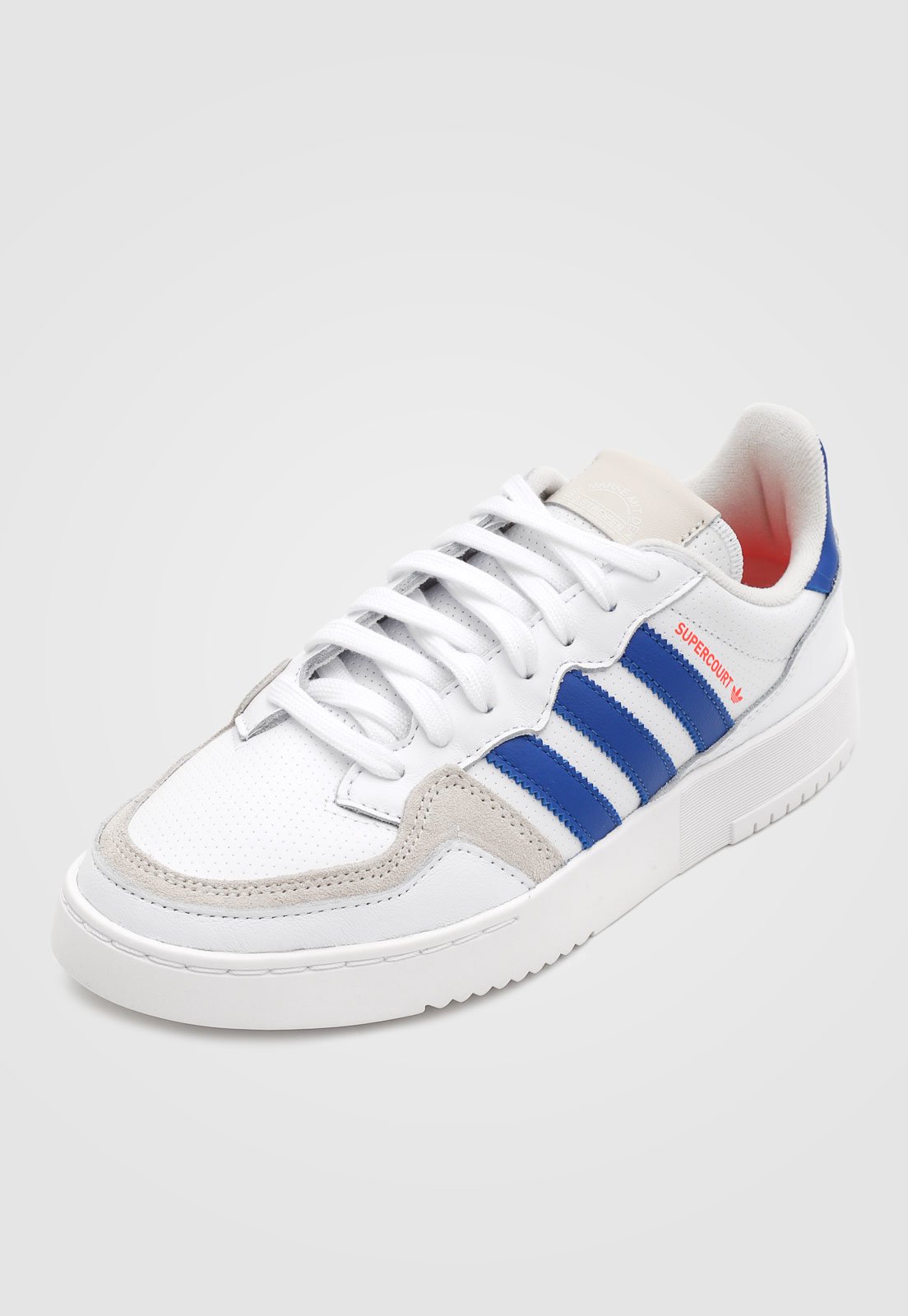 T nis adidas Originals Supercourt Branco Azul Compre Agora