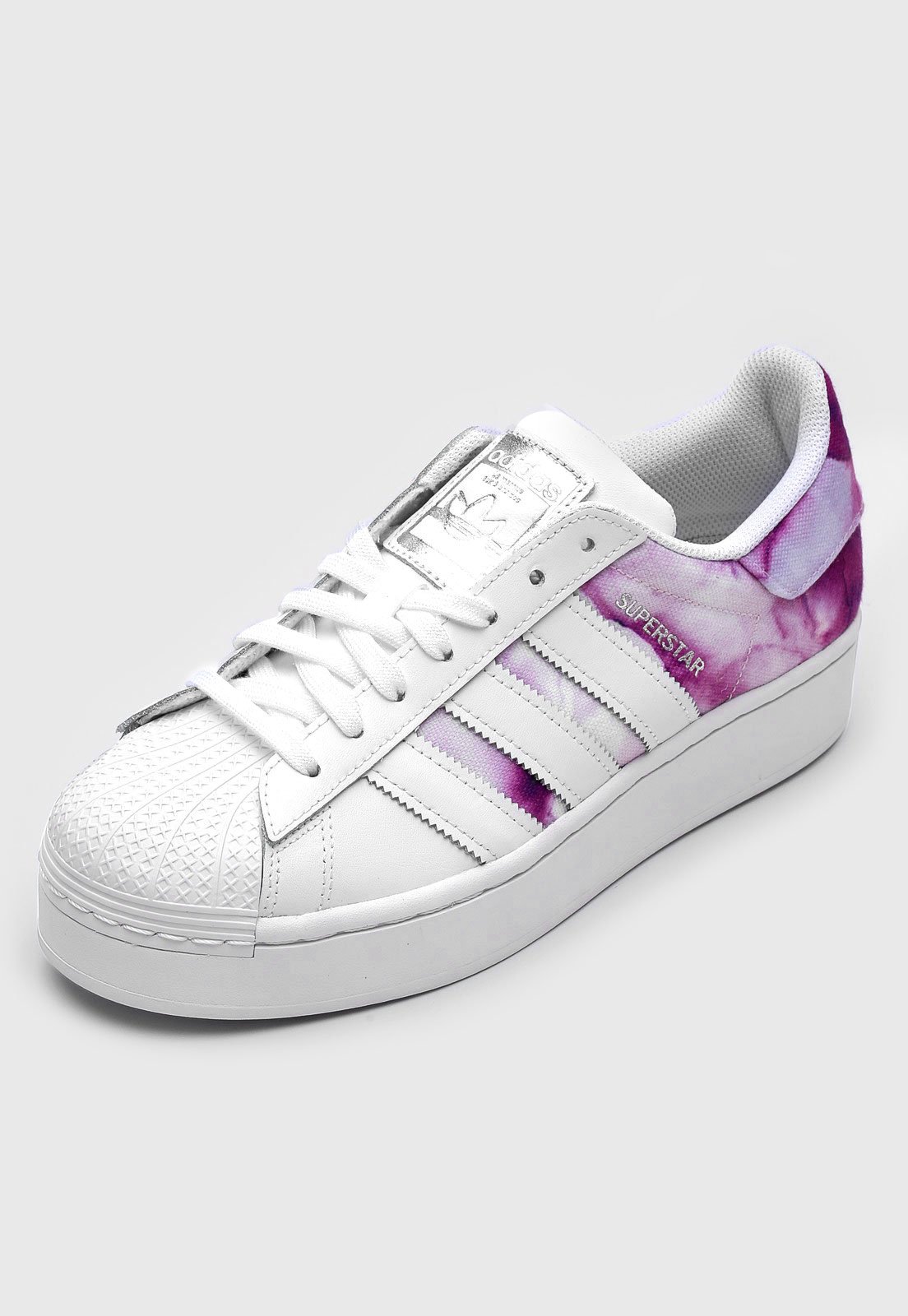 Tenis adidas feminino hot sale branco com roxo