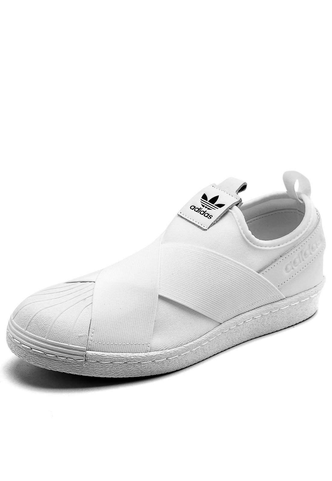 Tenis adidas superstar store slip on branco