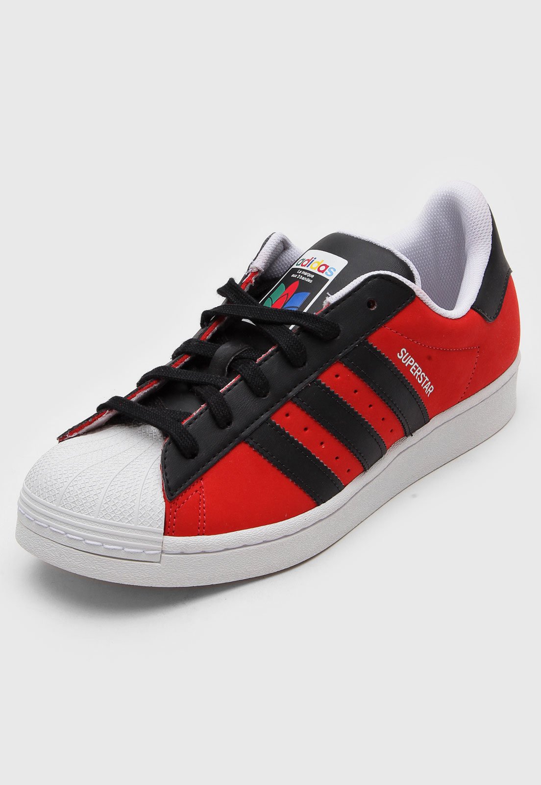 Tênis adidas hot sale vermelho e preto