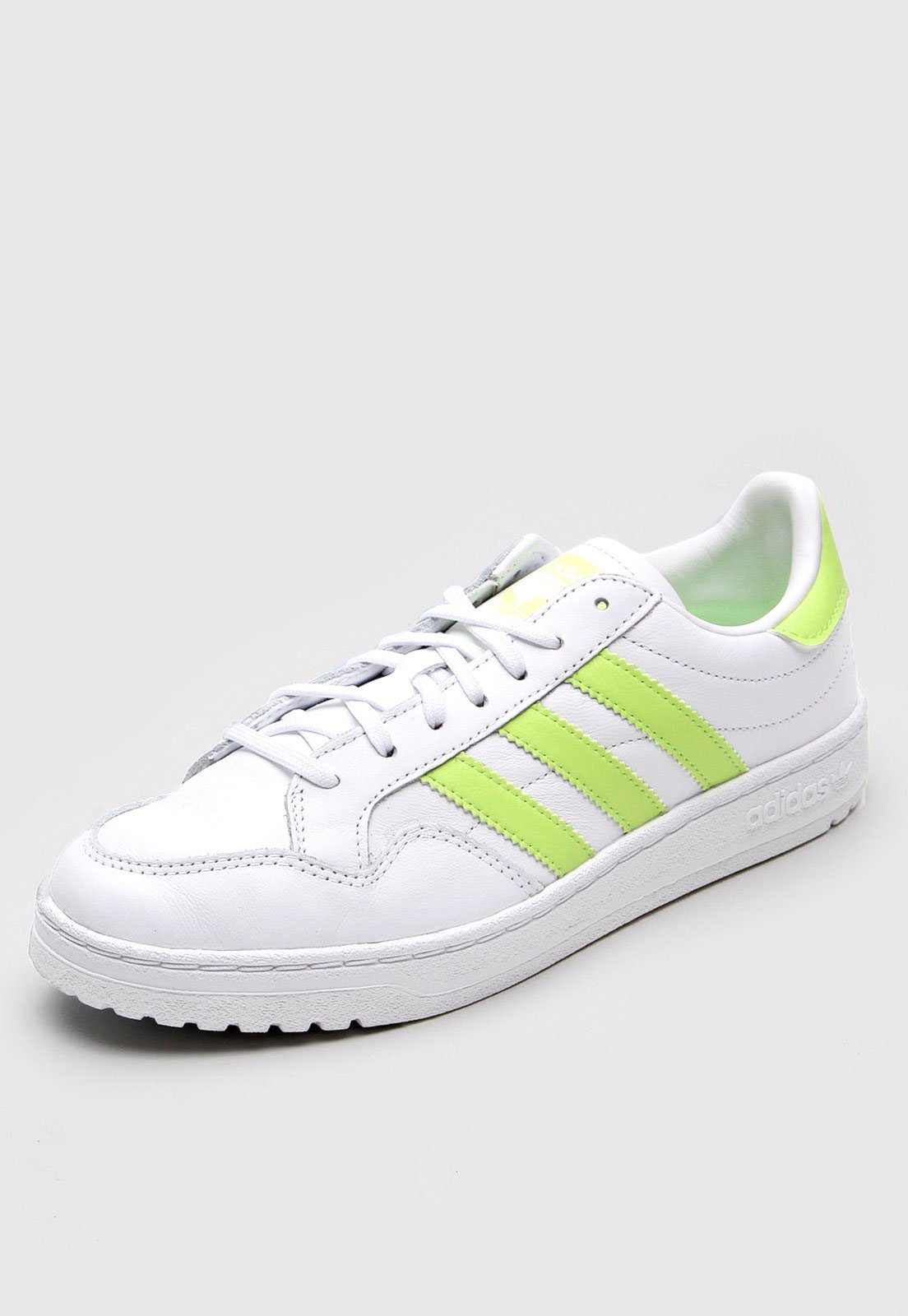 T nis adidas Originals Team Court W Branco Verde Compre Agora