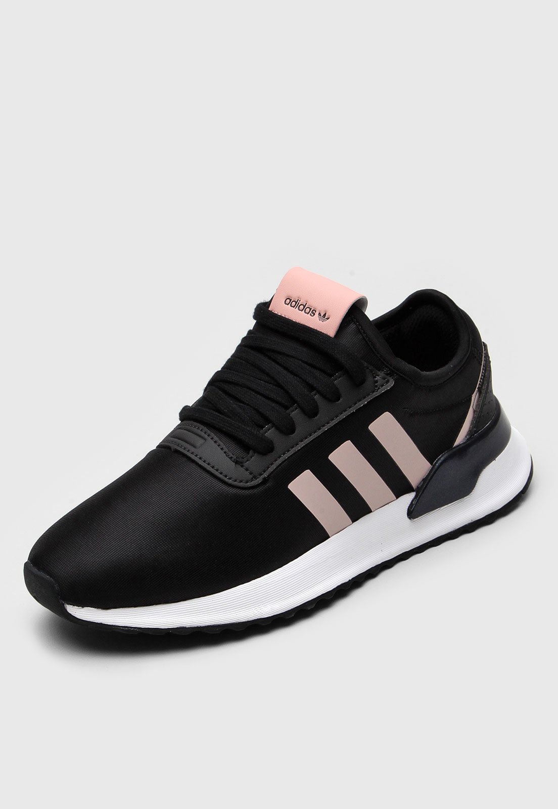 Tênis adidas preto e hot sale rosa