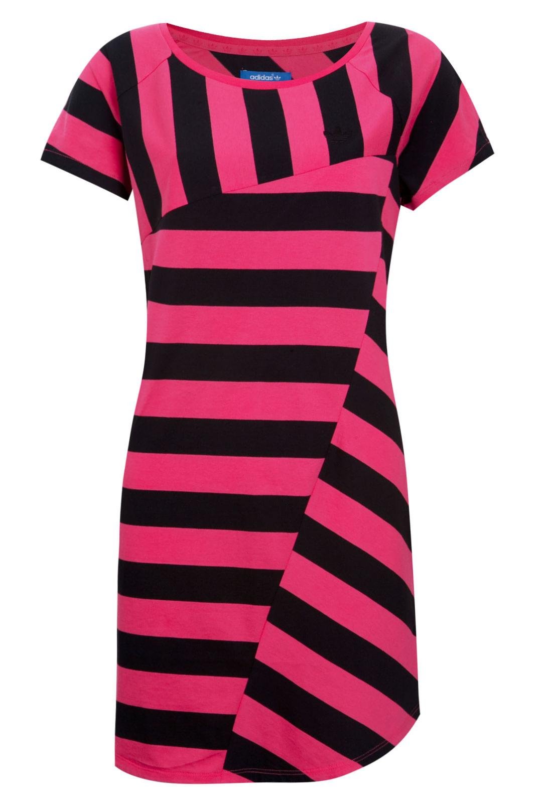 vestido tee adidas stripe branco