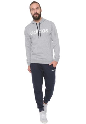 Agasalho adidas Performance Mts Co Ho Cinza/Azul-marinho Menor preço em Agasalho adidas Performance Mts Co Ho Cinza/Azul-marinho