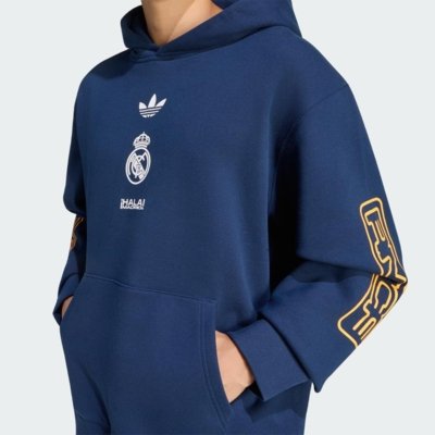 Blusa com capuz Real Madrid LFSTLR adidas Performance Azul