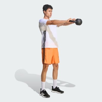 CAMISETA DE TREINO ESSENTIALS BASE TRÊS LISTRAS adidas Performance Branco