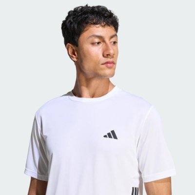 CAMISETA DE TREINO ESSENTIALS BASE TRÊS LISTRAS adidas Performance Branco