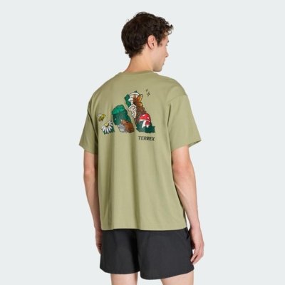 CAMISETA ESTAMPADA TERREX NATURE LOGO adidas Performance Verde