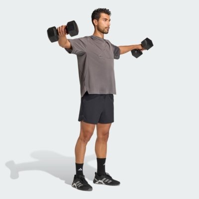 CAMISETA MALHA D4T POWER ESSENTIALS WORKOUT adidas Performance Marrom