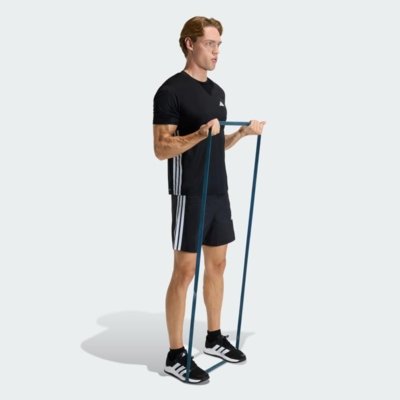 CAMISETA WORKOUT ESSENTIALS BASE TRÊS LISTRAS adidas Performance Preto