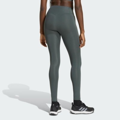 Calça legging longa Optimé Essentials Stash Pocket adidas Performance Cinza