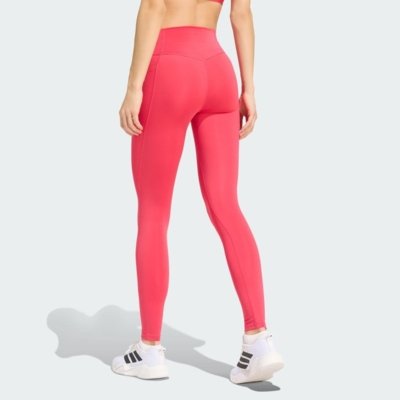 Calça legging longa Optimé Essentials Stash Pocket adidas Performance Rosa