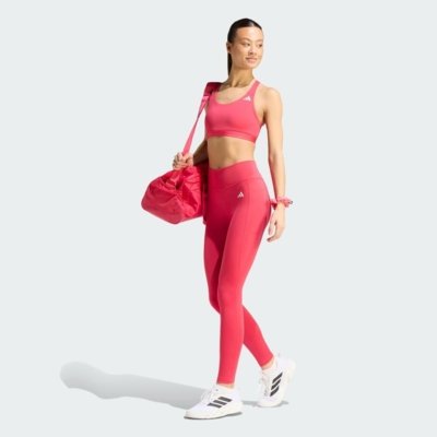 Calça legging longa Optimé Essentials Stash Pocket adidas Performance Rosa