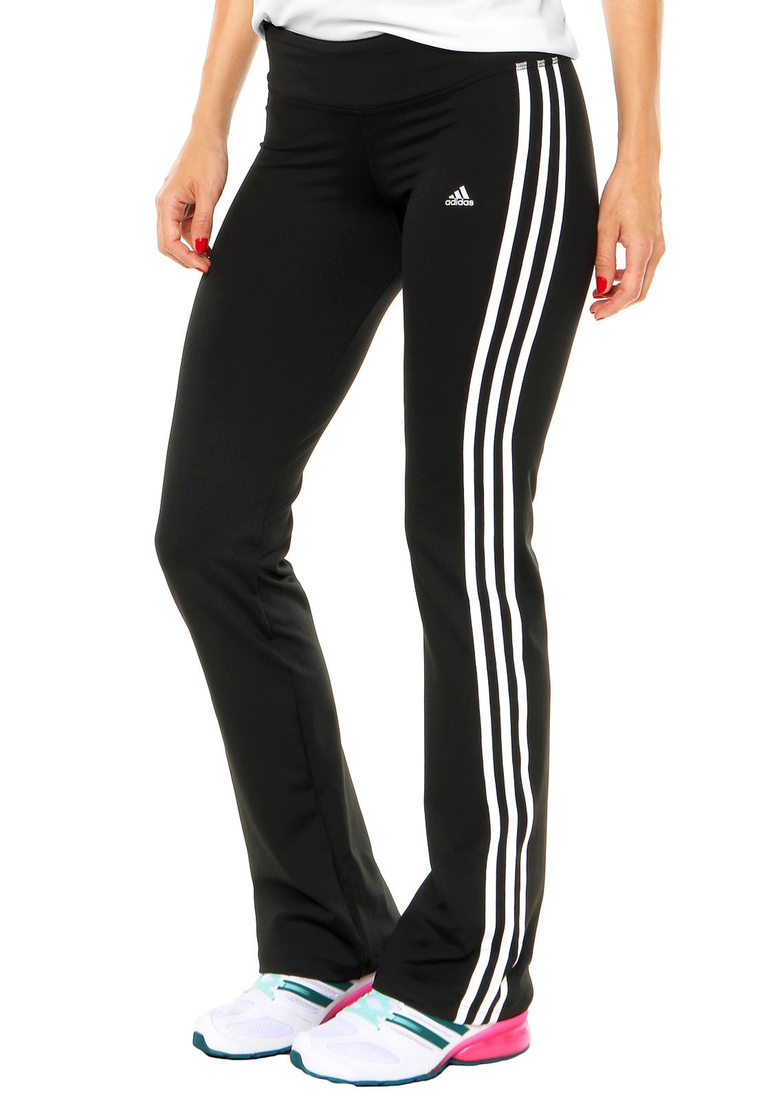 Calca flare hot sale adidas