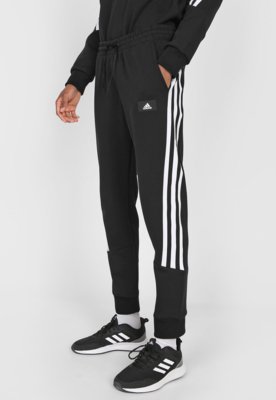 Calça de Moletom adidas Performance Reta Future Icon 3 Listras Preta Menor preço em Calça de Moletom adidas Performance Reta Future Icon 3 Listras Preta