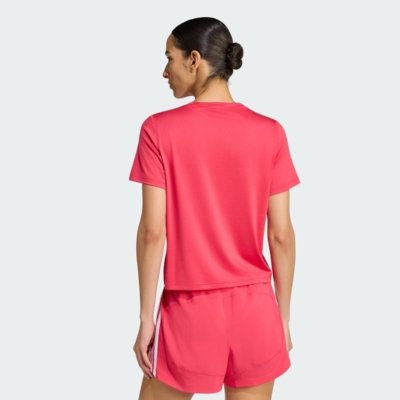 Camiseta Gola Careca Workout Essentials adidas Performance Rosa