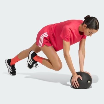 Camiseta Gola Careca Workout Essentials adidas Performance Rosa