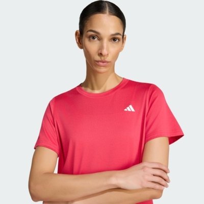 Camiseta Gola Careca Workout Essentials adidas Performance Rosa