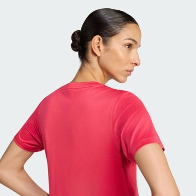 Camiseta Gola Careca Workout Essentials adidas Performance Rosa