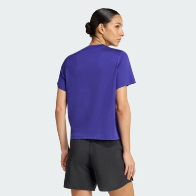 Camiseta Gola Careca Workout Essentials adidas Performance Roxo