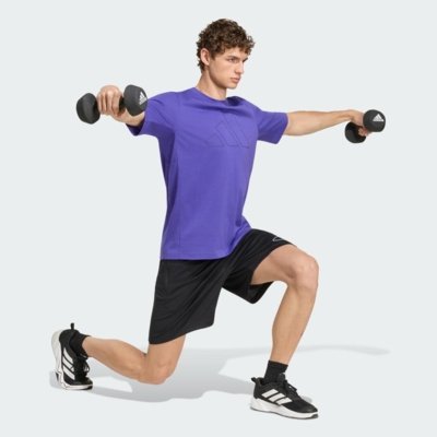 Camiseta Logo Feelready Workout Essentials adidas Performance Roxo