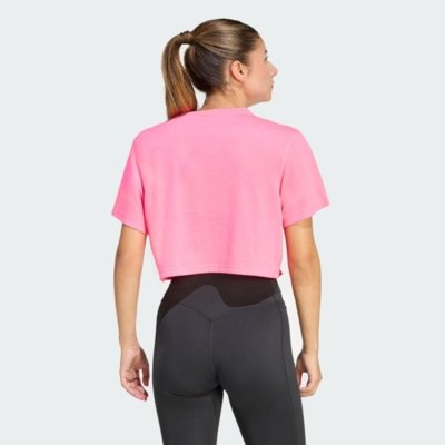 Camiseta Treino Boxy Essentials adidas Performance Rosa