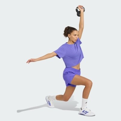 Camiseta Treino Boxy Essentials adidas Performance Roxo