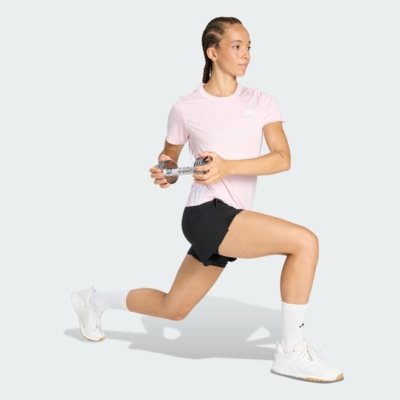 Camiseta Treino Essentials 3-Stripes adidas Performance Rosa