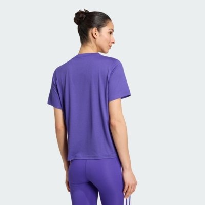 Camiseta Treino Essentials 3-Stripes adidas Performance Roxo