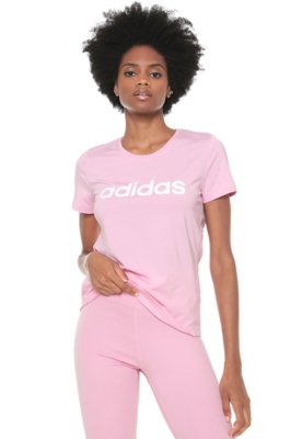Camiseta adidas Performance D2m Logo Rosa Menor preço em Camiseta adidas Performance D2m Logo Rosa