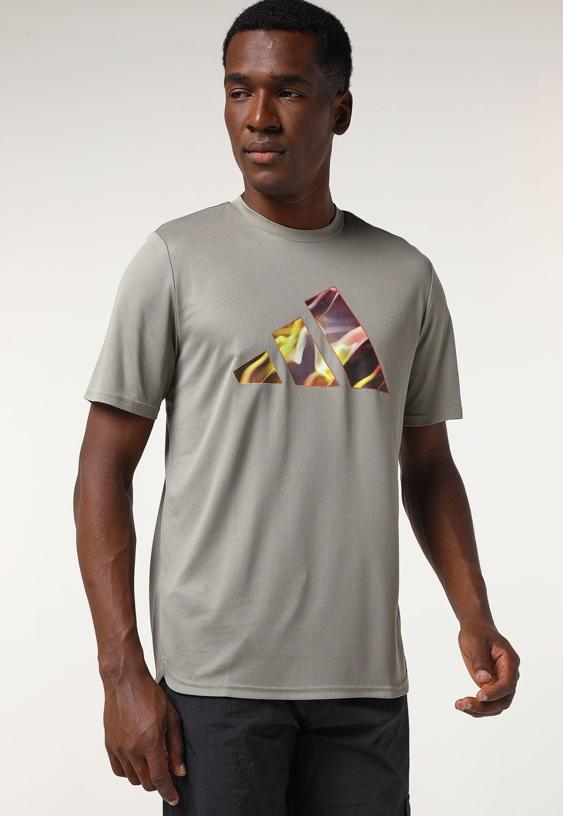 Camiseta adidas Performance Treino Designed for Movement AEROREADY HIIT  Bege - Compre Agora