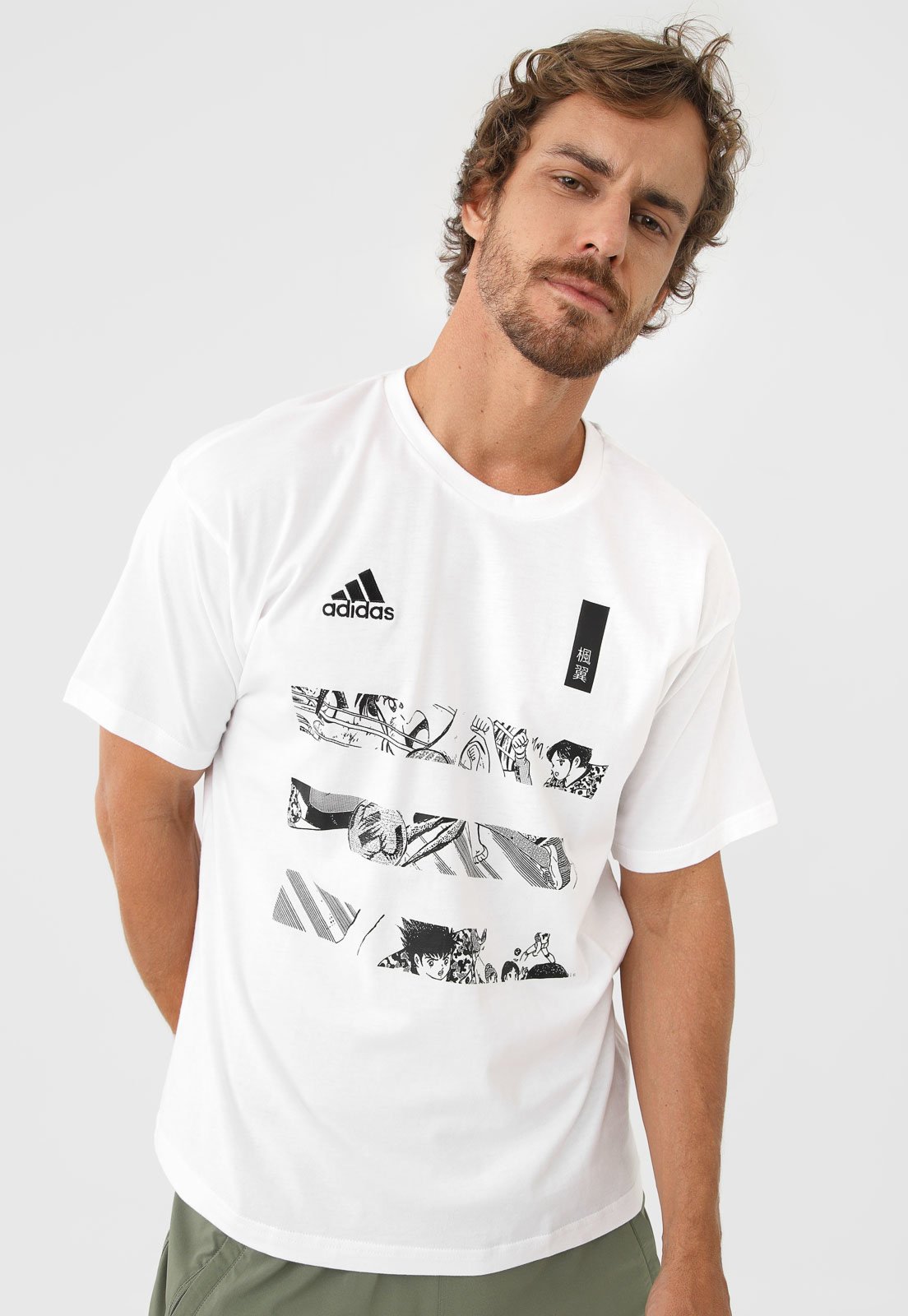 Camiseta adidas Performance Tsubasa 10 Branca - Brasil