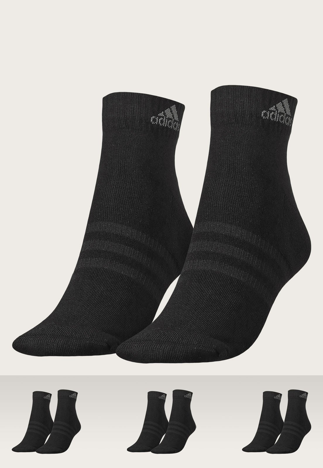 adidas Cushioned Ankle 3-Pack Socks