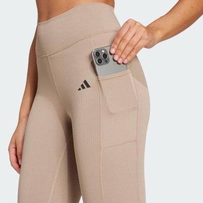 Legging 7/8 Optime Rib adidas Performance Marrom
