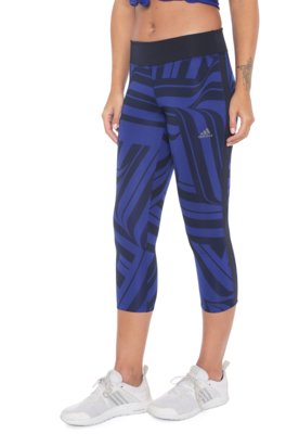 Legging adidas Performance Comm D2m RR Aop Preta/Azul Menor preço em Legging adidas Performance Comm D2m RR Aop Preta/Azul