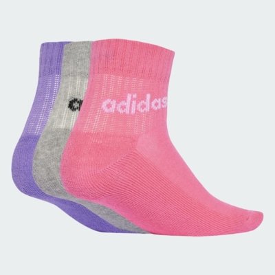 Meias Ankle Linear 5 Pares Infantis adidas Performance Rosa