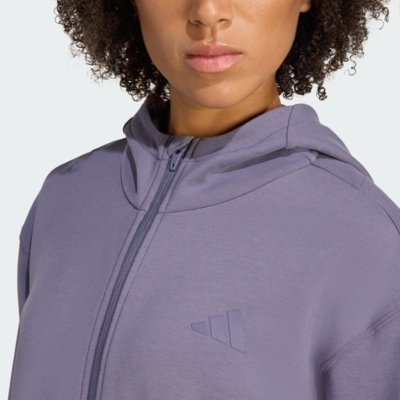 Moletom Capuz Zíper Designed 4 Training adidas Performance Roxo