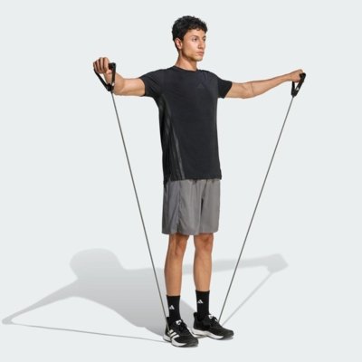 SHORTS MALHA WORKOUT ESSENTIALS BASE adidas Performance Cinza