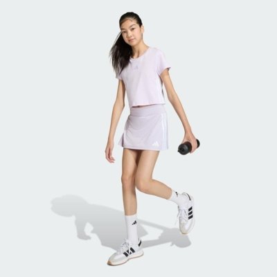 SHORTS TRAIN ESSENTIALS TRÊS LISTRAS adidas Performance Roxo
